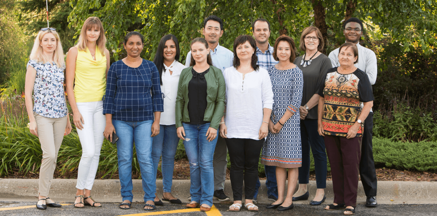 International learners together in a community setting